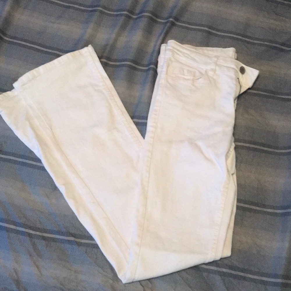 White , boot fit jeans